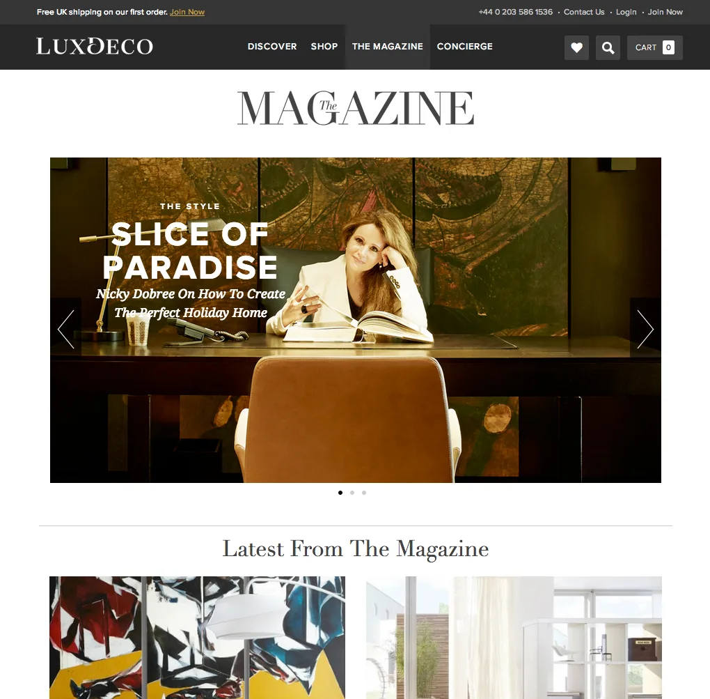 Luxdeco — Website Design